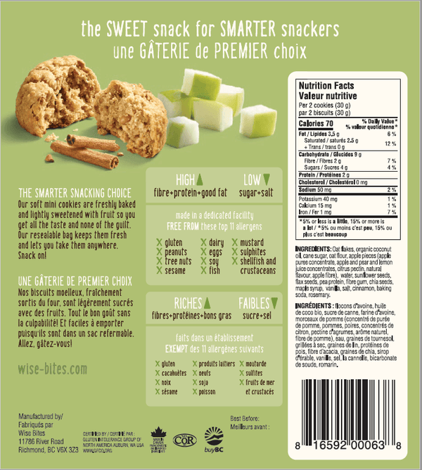 Apple Pie Soft Mini Cookies 4 Pack - Wise Bites