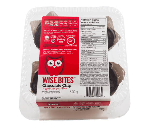 Chocolate Quinoa Muffins (4-pack) - Wise Bites