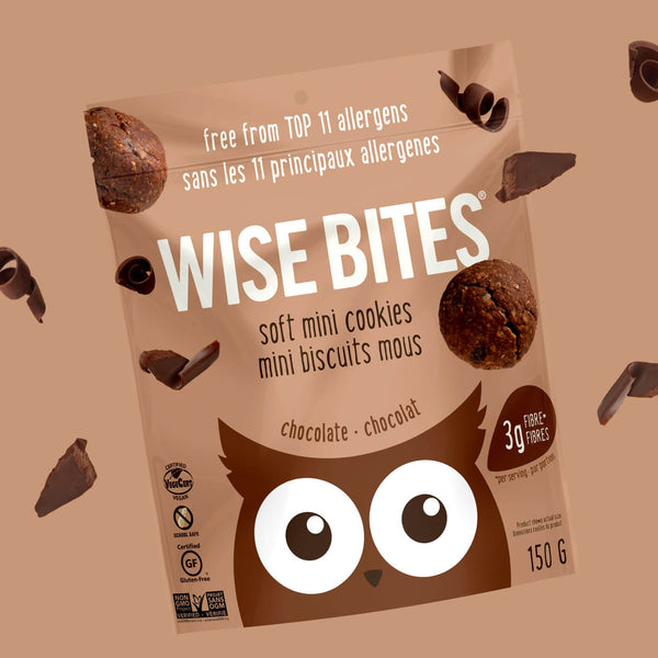 Chocolate Soft Mini Cookies 4 Pack - Wise Bites