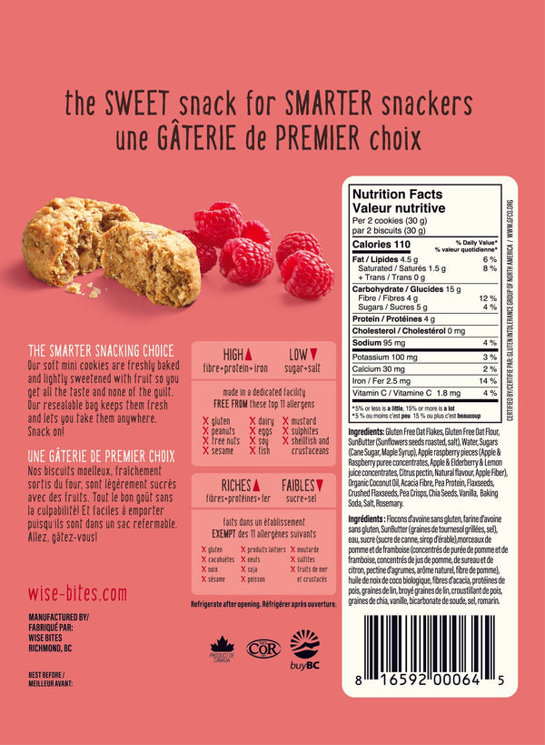 Raspberry Pie Soft Mini Cookies 6 Pack - Wise Bites