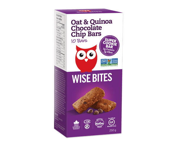 Oat & Quinoa Chocolate Chip Bars - Wise Bites