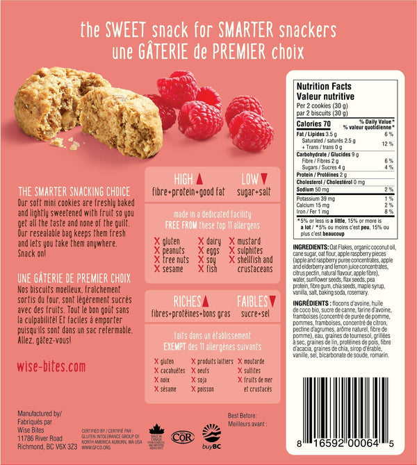 Raspberry Pie Soft Mini Cookies 4 Pack - Wise Bites